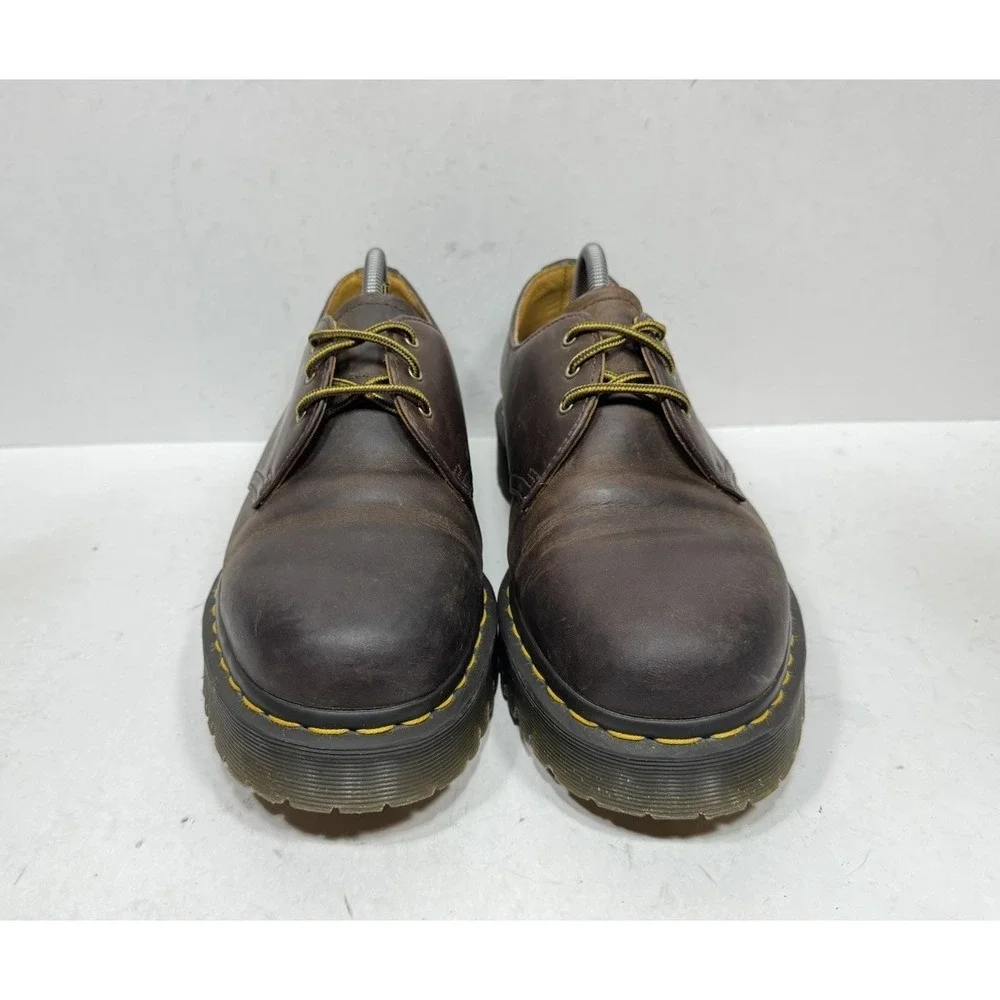 Dr. Martens 1461 Bex Brown Crazy Horse Leather Mens 10 Platform Oxford Shoes